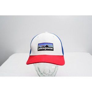 Patagonia Snap Back Trucker Hat Red White Blue Sewn